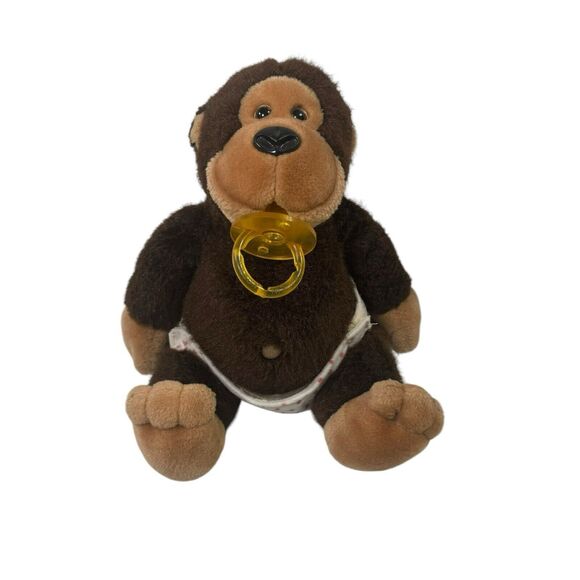Dankin Baby Hugo Gorilla Stuffed Animal With Pacifier 1985  Excellent Condition - Picture 1 of 12